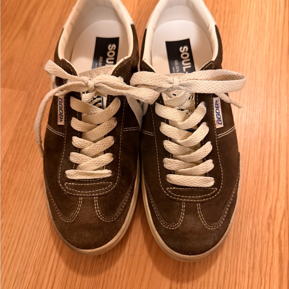 Golden goose soul star suade brown